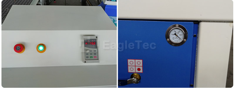 external inverter display and vacuum pressure gauge on 4x8 cnc router – photo