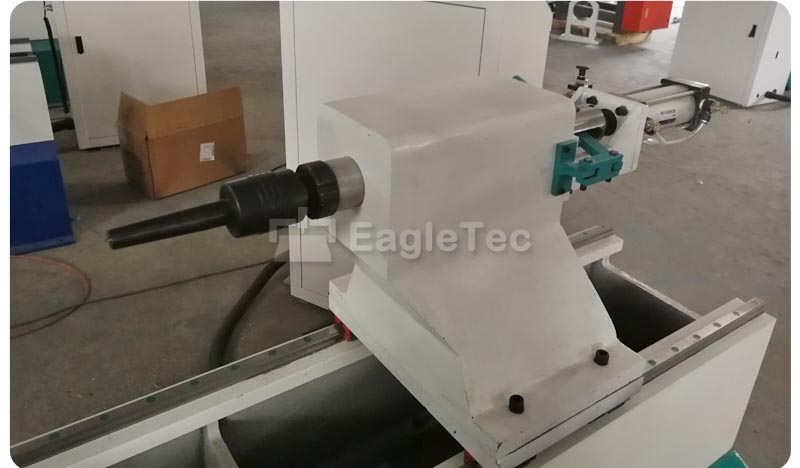Pneumatic clamping on EagleTec cnc wood lathe machine - photo
