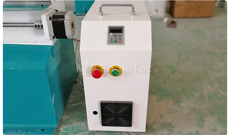 mini style independent electronic cabinet of small cnc wood lathe - photo