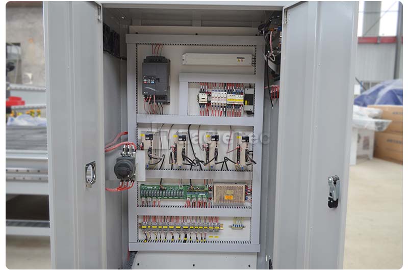 electronics inside the control cabinet of atc cnc router 2040 