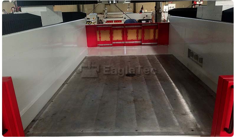 steel working table of cnc foam routing machine - photo