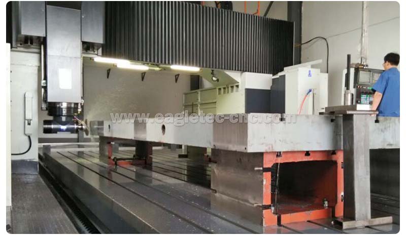cnc router for foam machine base is under milling by 5 axis cnc machining center