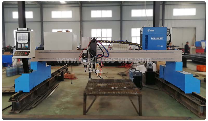 cnc gantry plasma machine with box structural beam