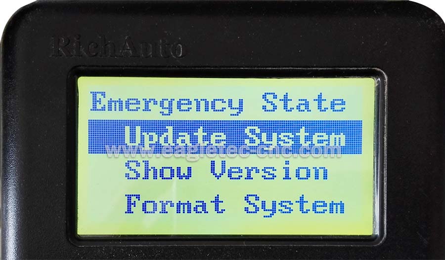 how to update system for richauto auto-now a11 control system 