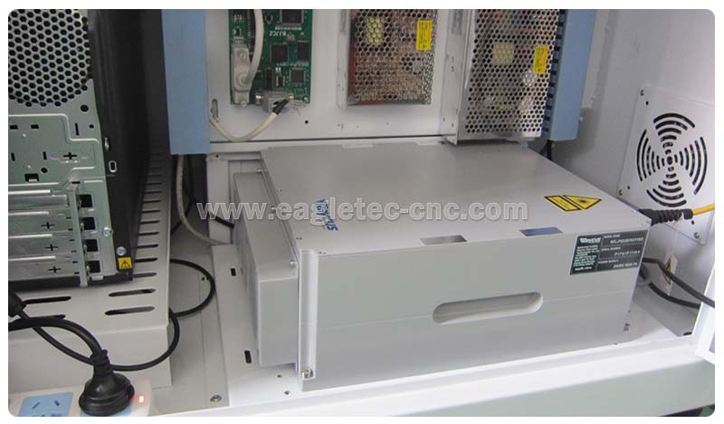 Raycus fiber laser mounted on desktop fiber laser marking machine