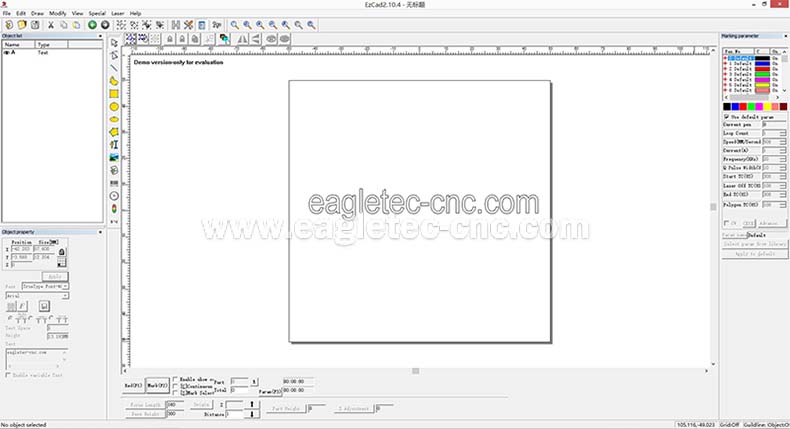 fiber laser marking software EzCad screenshot
