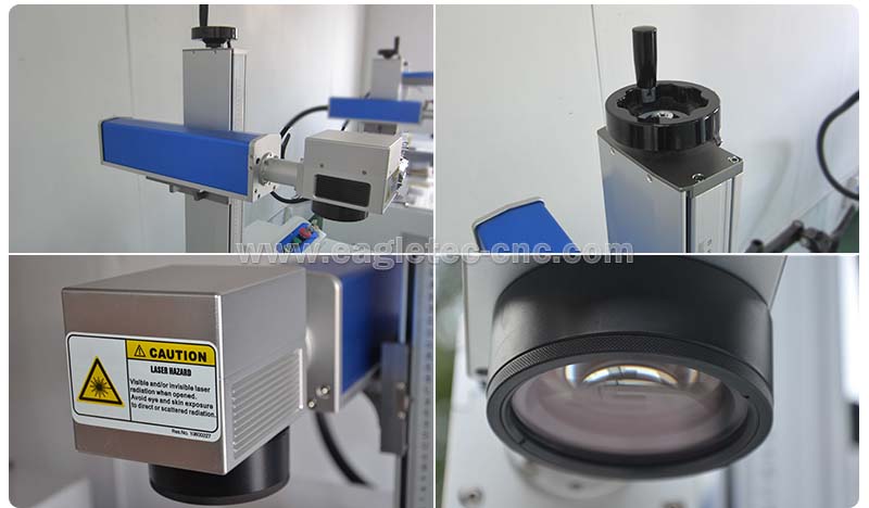 sino galvo and field lens on 20w fiber laser marking machine 