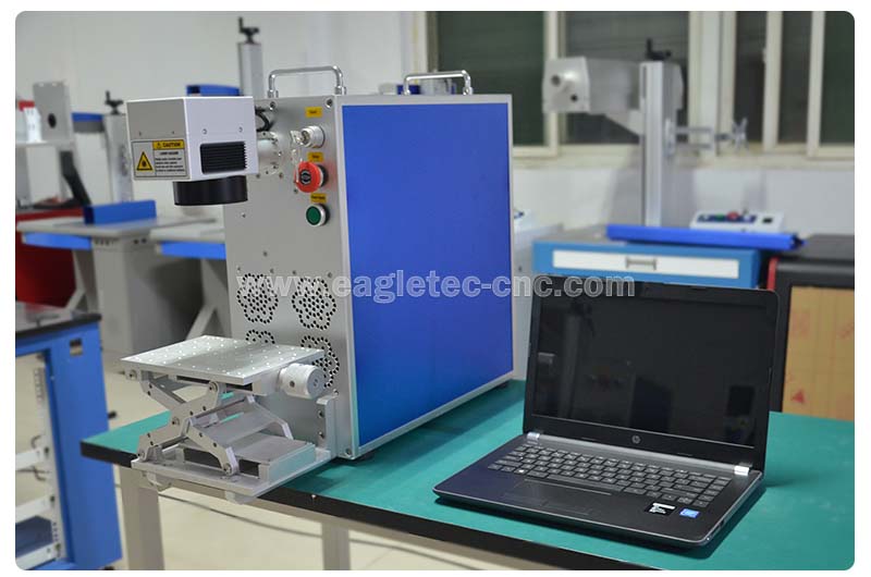 EagleTec Portable Fiber Laser Marking Machine with laptop