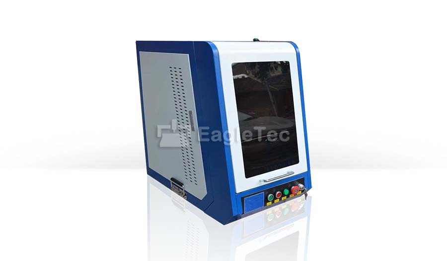 EagleTec mini type enclosed fiber laser marking machine with door closed