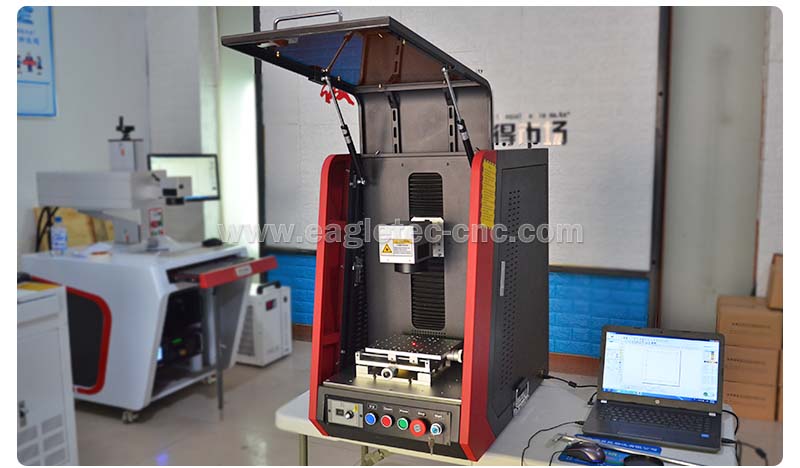 Mini Fiber Laser Marking Machine with Enclosure - EagleTec