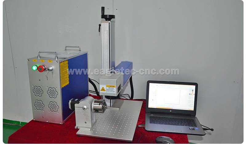 portable laser fiber marking machine with pillar architecture