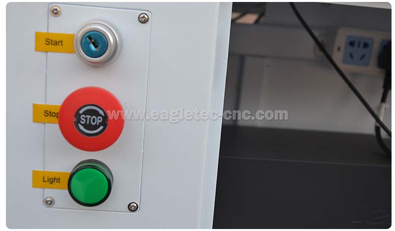 inner lock and emergency stop on flying fiber laser marking machine