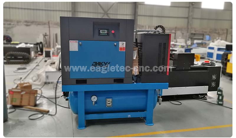 air compressor coming with fiber laser metal cutting machines as gas assist cutting system