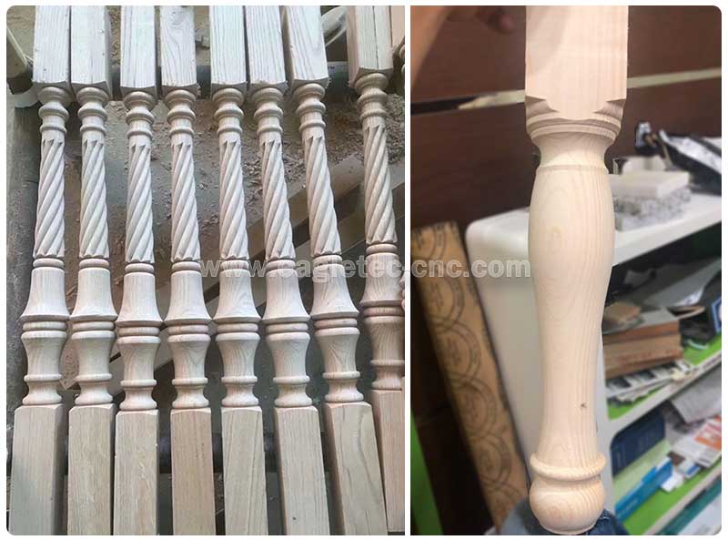 balustrade and furniture legs finished by fully automatic wood lathe