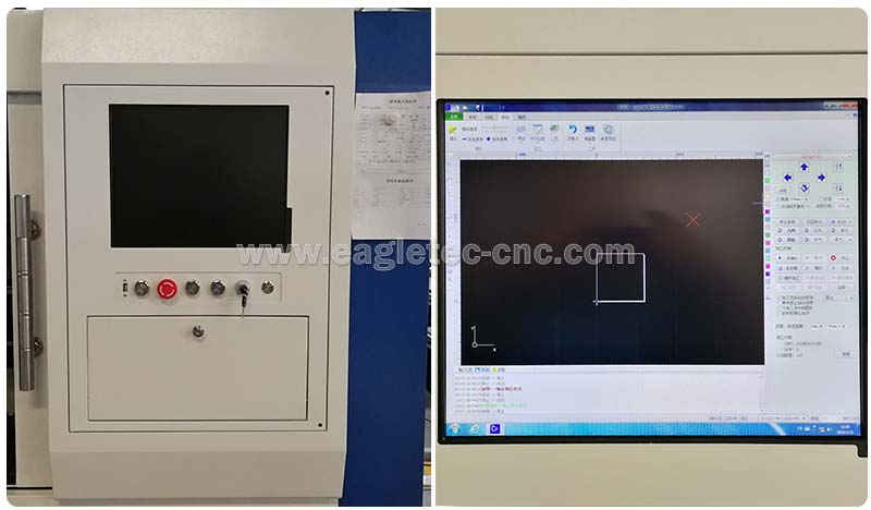 fiber laser cutting system embedded in the machine casing