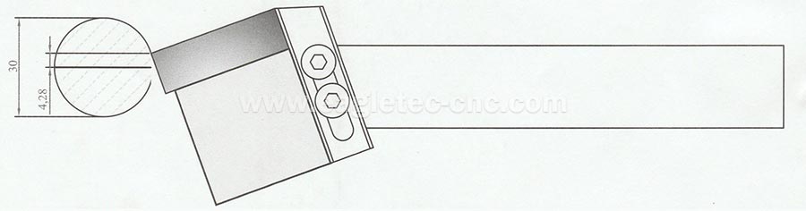 a diagram indicates the blade is 4.28mm higher than center line of workpiece