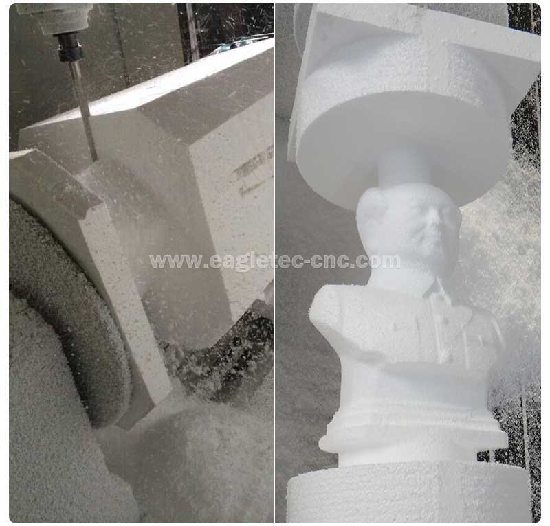 milled foam figure statues by 3d 4 axis cnc foam router