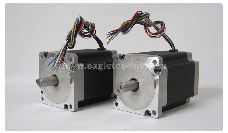 two pieces of Nema 34 Stepper Motors on the table