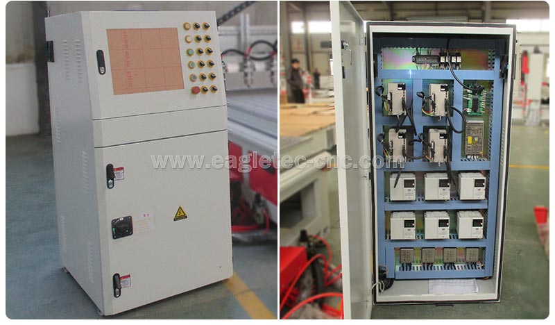 individual electronic cabinet with components mounted inside