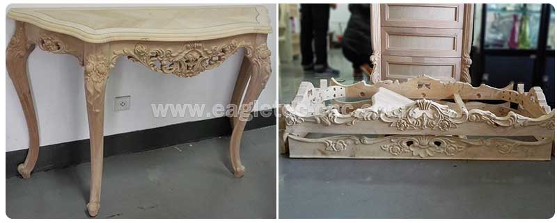 European style furniture 3D projects made by 4 axis multi head cnc machine