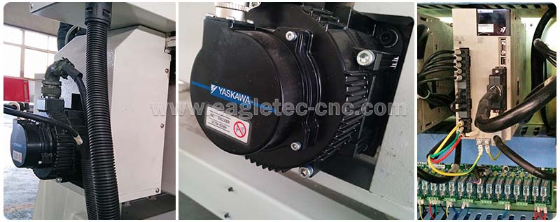 Yaskawa servo motor and pack on best 4 axis cnc router