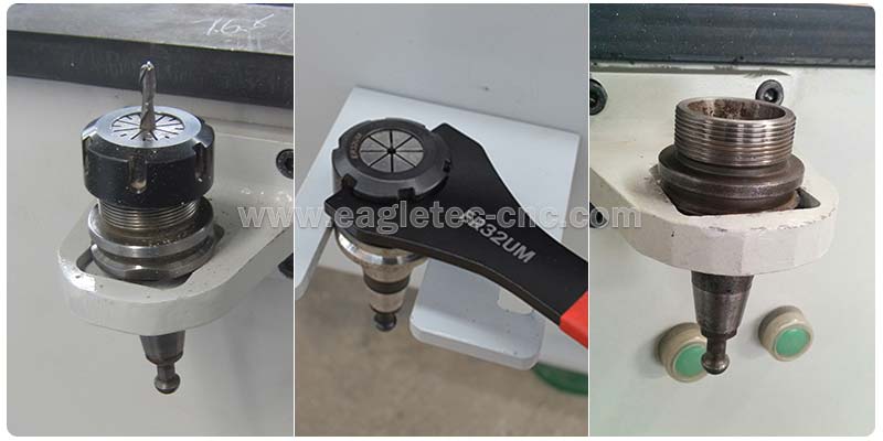 ISO30 tool holder locking device on best 4 axis cnc router