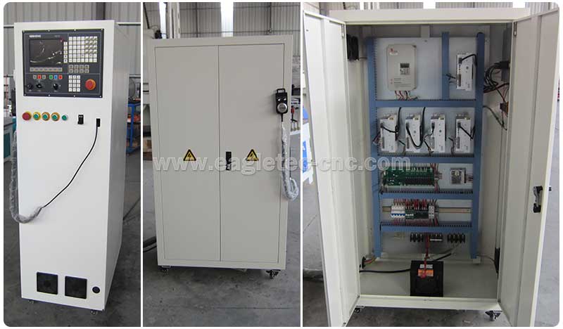 control cabinet of 4x8 4 axis cnc router get its controller and other electronics accommodated