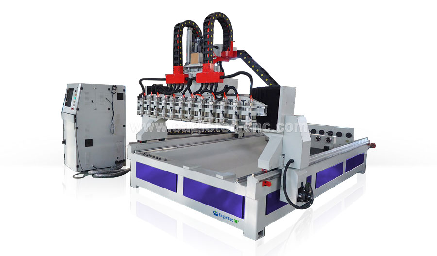 bule 4 axis rotary cnc router with its control cabinet placed on the floor