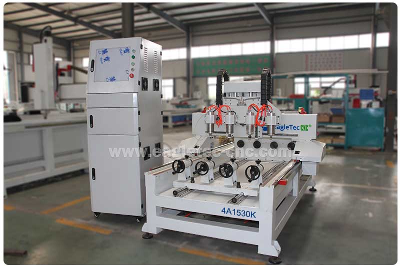 4 axis cnc router woodworking machine ready in workshop