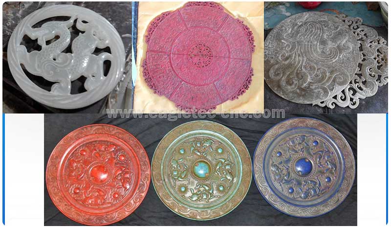 carved jade pendants and carved jade plates project via 6090 stone cnc router