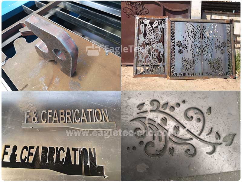 4x8 plasma table projects carbon steel part and metal door