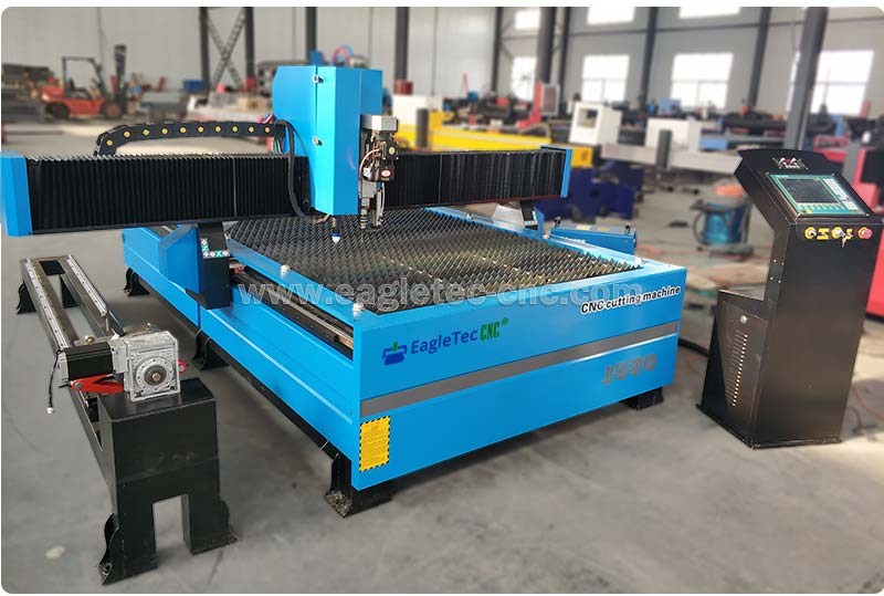 the three-axis dust-proof cnc plasma machine is assembled and placed in the eagletec-cnc workshop