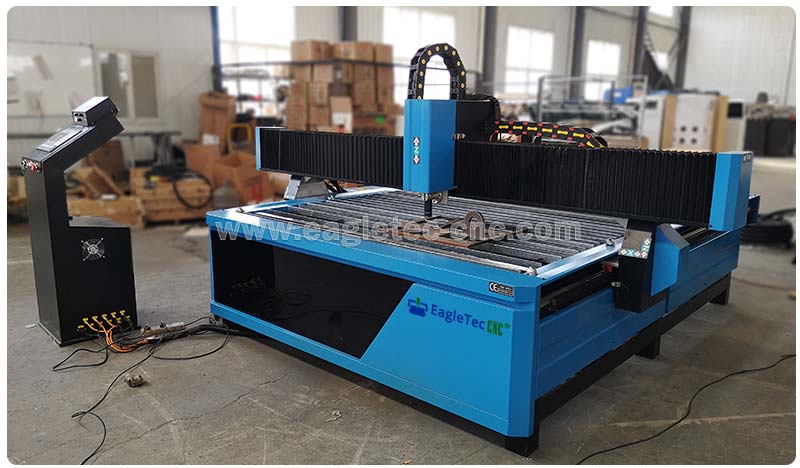 affordable cnc plasma table with heavy industrial machine base in plant