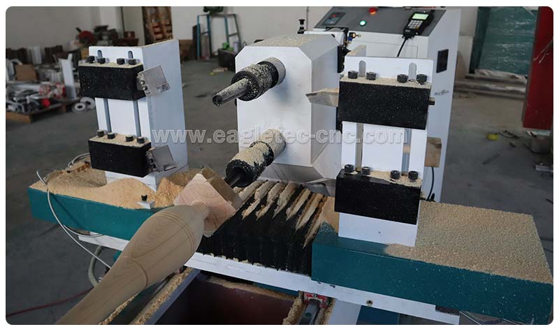 cnc wood lathe for baseball bats making mechanism