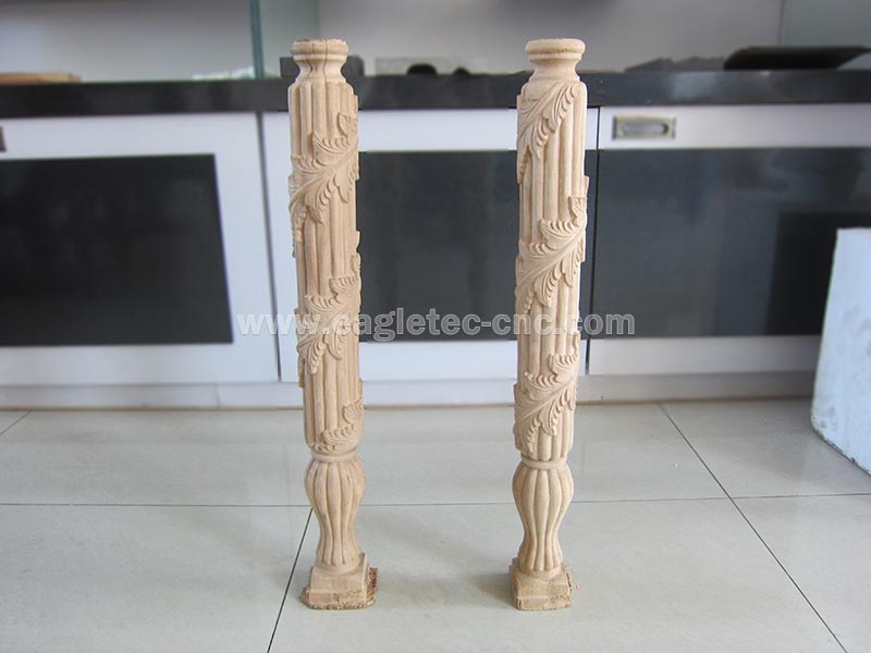 regular and symmertrical post milled by fake 4 axis cnc router