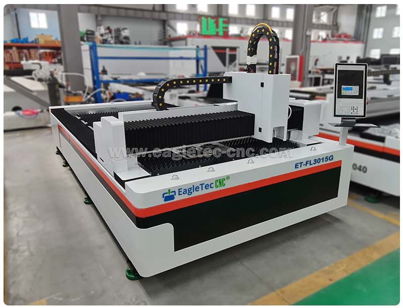 stainless steel laser cutter machine ET-FL3015G ready in our workshop