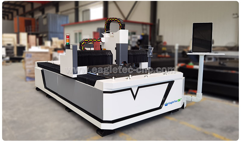 laser cutting machine for metal sheet in workshop