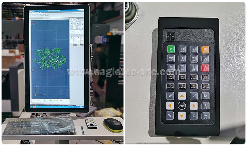 au3tech fiber lase cutting system with handheld control unit