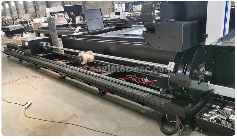 6 meter long tube cutting rotary for fiber laser cutting machine