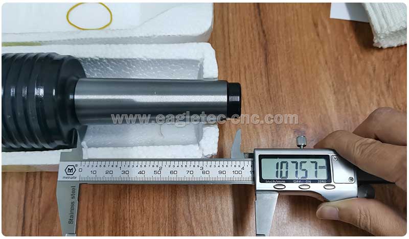 measure the overall length of the taper with a vernier calipers