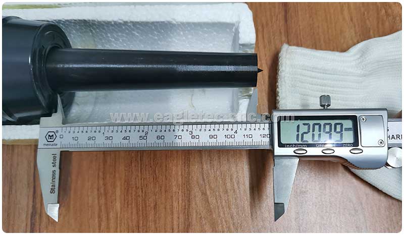 measure the extension’s overall length with a vernier calipers