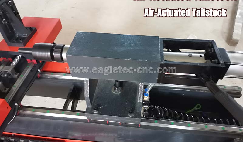 mini cnc wood lathe with pneumatic tailstock