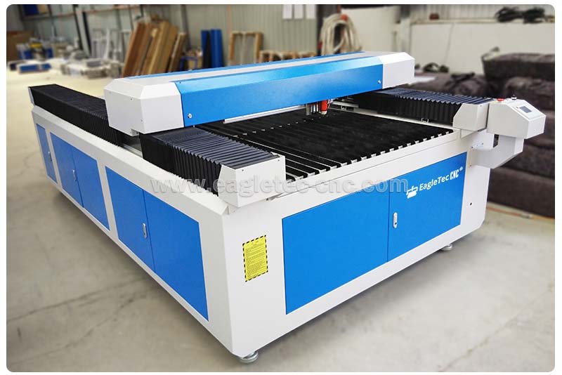 blue co2 mixed laser cutting machine ready for shipment