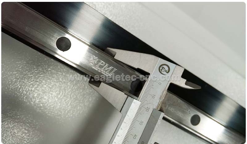 origin PMI linear guides on the mixed laser cutting machine