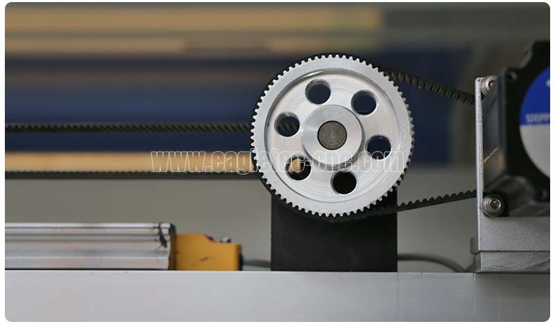 belt and gear transmission system for laser metal and wood cutting machine