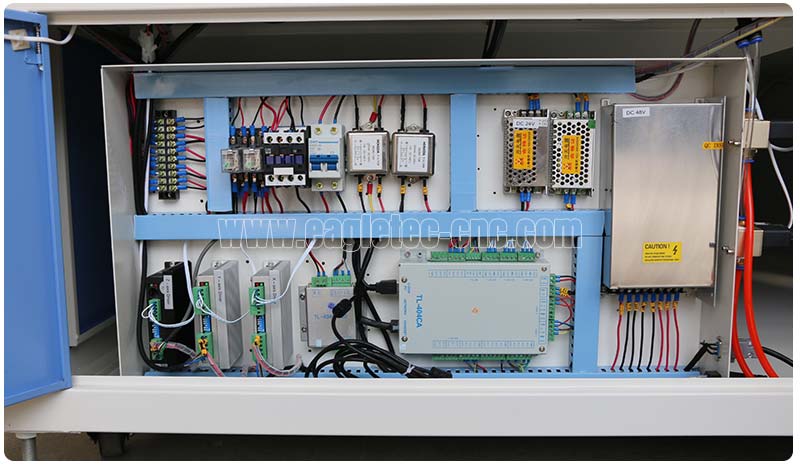 laser cutting machine electrical cabinet with components installed