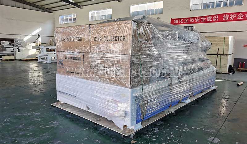 two sets atc router machines tightly wrapped by waterproof materials