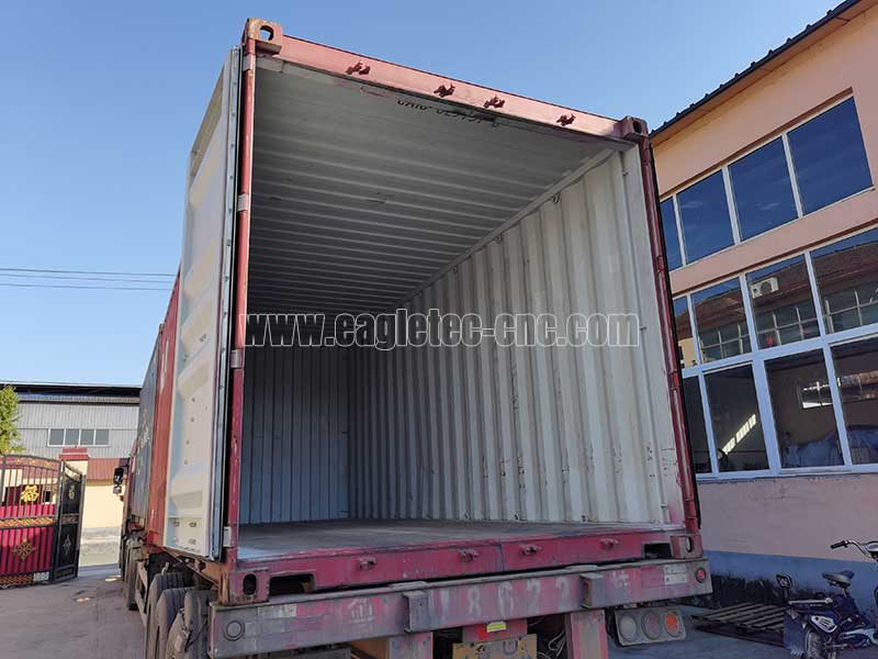 empty 20 feet container waiting for loading