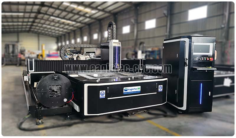 1kw fiber laser cutter machine with 6 meter tube cutting device ready for dispatch
