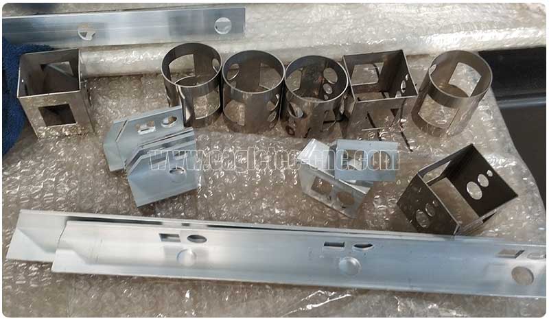 Laser cut L shape aluminum, ss square tube and round tube samples